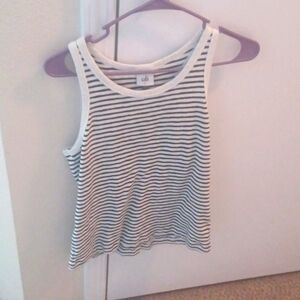 Women's tank top Cabi brand black and white striped size small
